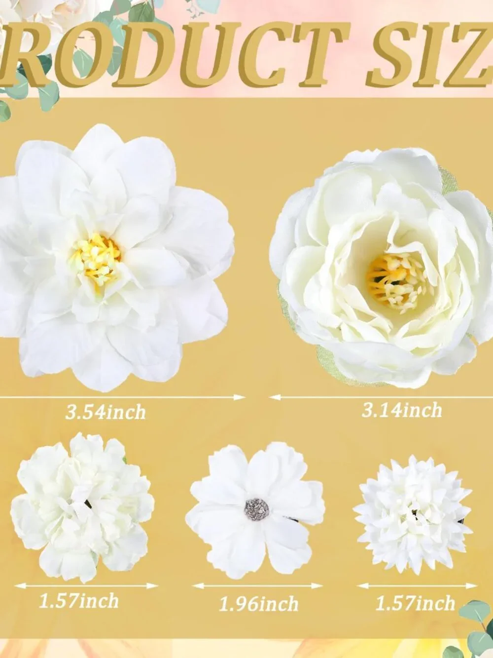 BBTO 21 Pcs Flower Hair Clip Rose Hair Clips Barrettes for Women Flower Accessor